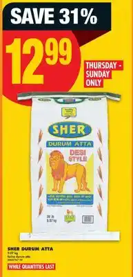 No Frills SHER DURUM ATTA, 9.07 kg offer