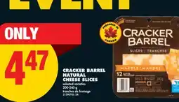 No Frills CRACKER BARREL NATURAL CHEESE SLICES, 200-240 g offer
