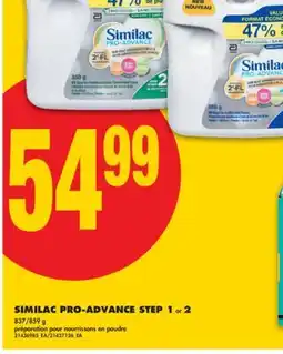 No Frills SIMILAC PRO-ADVANCE STEP 1 or 2, 837/859 g offer