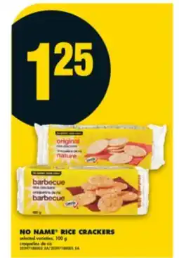 No Frills NO NAME RICE CRACKERS, 100 G offer