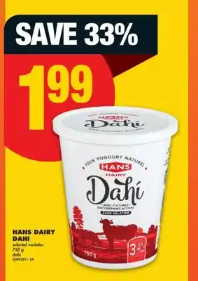No Frills HANS DAIRY DAHI, 750 G offer