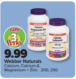 PharmaChoice Webber Naturals Calcium, Calcium & Magnesium + Zinc offer