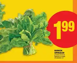 No Frills BUNCH SPINACH offer