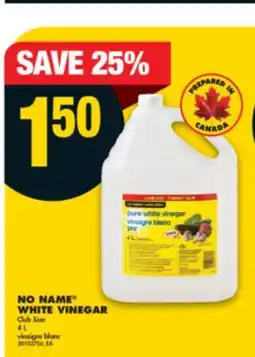 No Frills NO NAME WHITE VINEGAR, 4 L offer