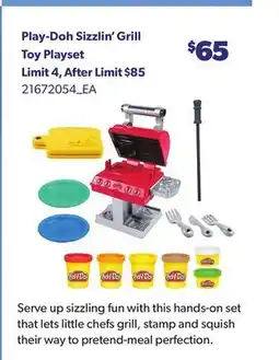 Loblaws PLAY-DOH SIZZLIN' GRILL TOY PLAYSET offer
