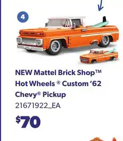 Loblaws MATTEL BRICK SHOP HOT WHEELS CUSTOM '62 CHEVY PICKUP offer