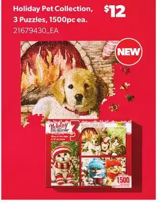Loblaws HOLIDAY PET COLLECTION, 3 PUZZLES offer