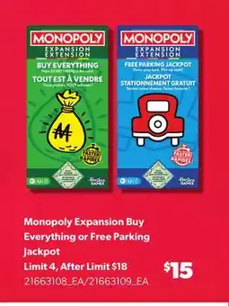 Loblaws MONOPOLY EXPANSION BUY EVERYTHING OR FREE PARKING JACKPOT offer