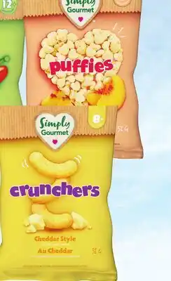Foodland Simply Gourmet puffies 8 + Simply 324 Gourmet crunchers offer