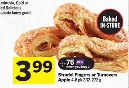 Foodland Strudel Fingers or Turnovers Apple offer