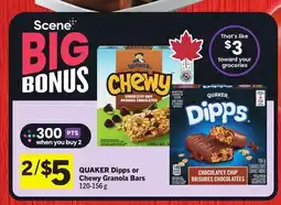 Foodland QUAKER Dipps or Chewy Granola Bars offer