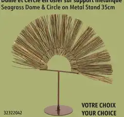 Sushi Shop Seagrass Dome & Circle Metal Stand offer
