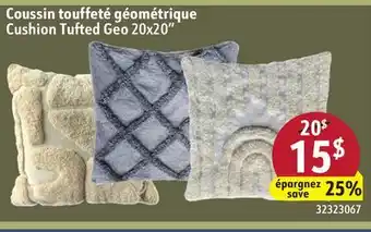 Sushi Shop Cushion Tufted Geo 20x20 offer