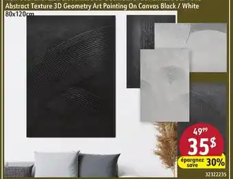Sushi Shop Abstract Texture 3D Geometry Art Painting On Canvas Black / White offer