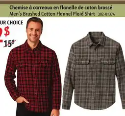 Sushi Shop Men's Brushed Cotton Flannel Plaid Shirt offer