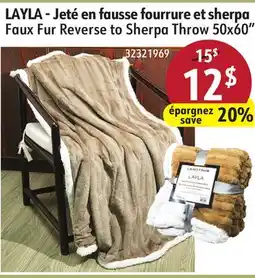 Sushi Shop Faux Fur Reverse to Sherpa Throw 50x60 offer