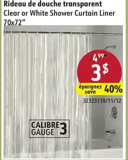 Sushi Shop Clear or White Shower Curtain Liner 70x72 offer
