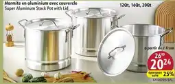 Sushi Shop Super Aluminum Stock Pot with Lid 12Qt, 16Qt, 20Qt offer