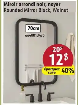 Sushi Shop Rounded Mirror Black, Walnut offer