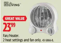 Canadian Tire For Living Fan/Heater offer