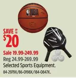 Canadian Tire Selected Sports Equipment offer