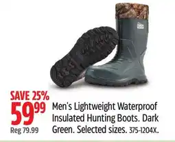 Canadian Tire Yukon Gear Men's Lightweight Waterproof Insulated Hunting Boots offer