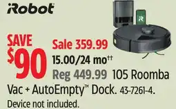 Canadian Tire irobot Vac + AutoEmpty Dock offer