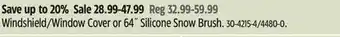 Canadian Tire Window Cover or 64˝ Silicone Snow Brush offer