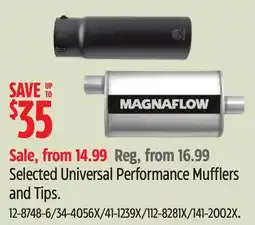 Canadian Tire Magnaflow Selected Universal Performance Mufflers and Tips offer