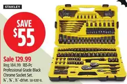 Canadian Tire stanley 183-Pc Professional Grade Black Chrome Socket Set offer