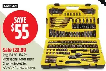 Canadian Tire stanley 183-Pc Professional Grade Black Chrome Socket Set offer