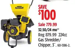Canadian Tire Champion 224cc Gas Shredder offer