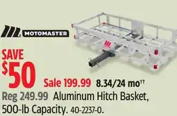 Canadian Tire MotoMaster Aluminum Hitch Basket, 500-lb Capacity offer