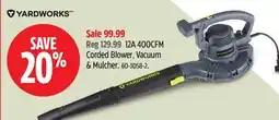 Canadian Tire Yardworks 12A 400CFM Corded Blower, Vacuum & Mulcher offer