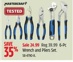 Canadian Tire Mastercraft Wrench and Pliers Set offer
