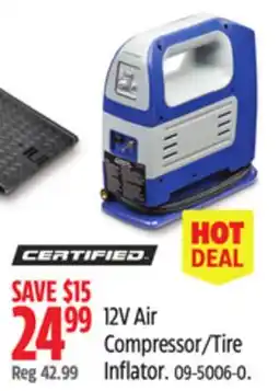 Canadian Tire Certified 12V Air Compressor/Tire Inflator offer