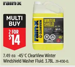 Canadian Tire 45°C ClearView Winter Windshield Washer Fluid offer