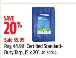 Canadian Tire Certified Standard- Duty Tarp, 15 x 20 offer