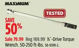 Canadian Tire 1β2Λ-Drive Torque Wrench offer