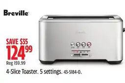 Canadian Tire 4-Slice Toaster settings offer