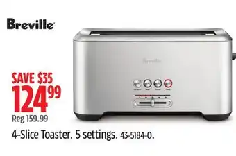 Canadian Tire 4-Slice Toaster settings offer