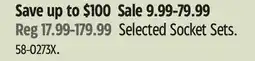 Canadian Tire MAXIMUM Selected Socket Sets offer