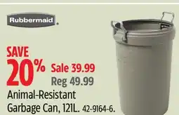 Canadian Tire Rubbermaid Animal-Resistant Garbage Can, 121L offer