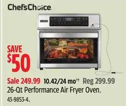 Canadian Tire Chef's choice 26-Qt Performance Air Fryer Oven offer