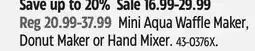 Canadian Tire Dash Mini Aqua Waffle Maker, Donut Maker or Hand Mixer offer
