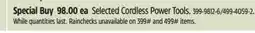 Canadian Tire Selected Cordless Power Tools offer