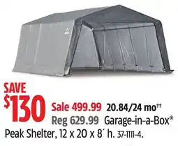 Canadian Tire Garage-in-a-Box Peak Shelter offer