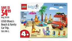 Canadian Tire LEGO Bluey's Beach & Family Car Trip - 11202, 133-pcs, Ages 4+ offer