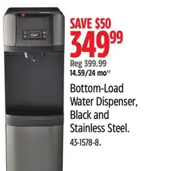 Canadian Tire Bottom-Load Water Dispenser, Black and Stainless Steel offer