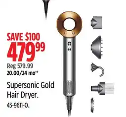 Canadian Tire Supersonic Gold Hair Dryer offer